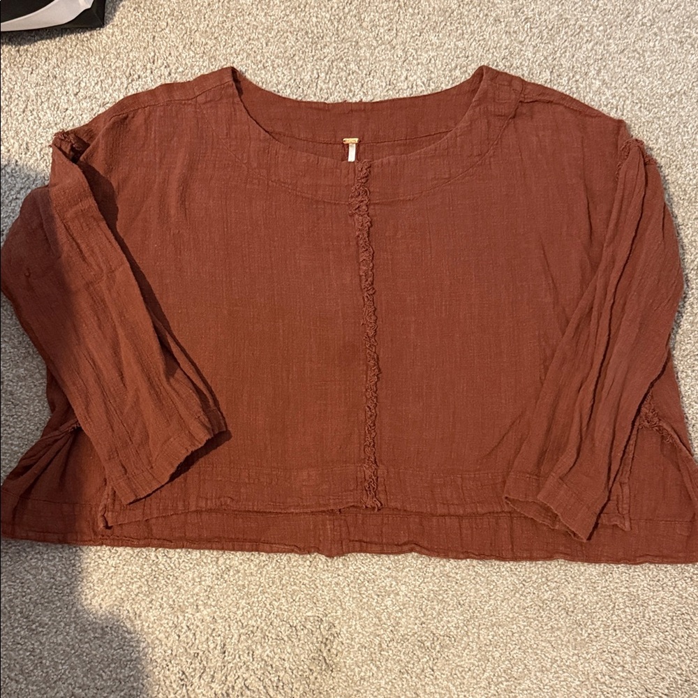 Free People Terracotta Blouse